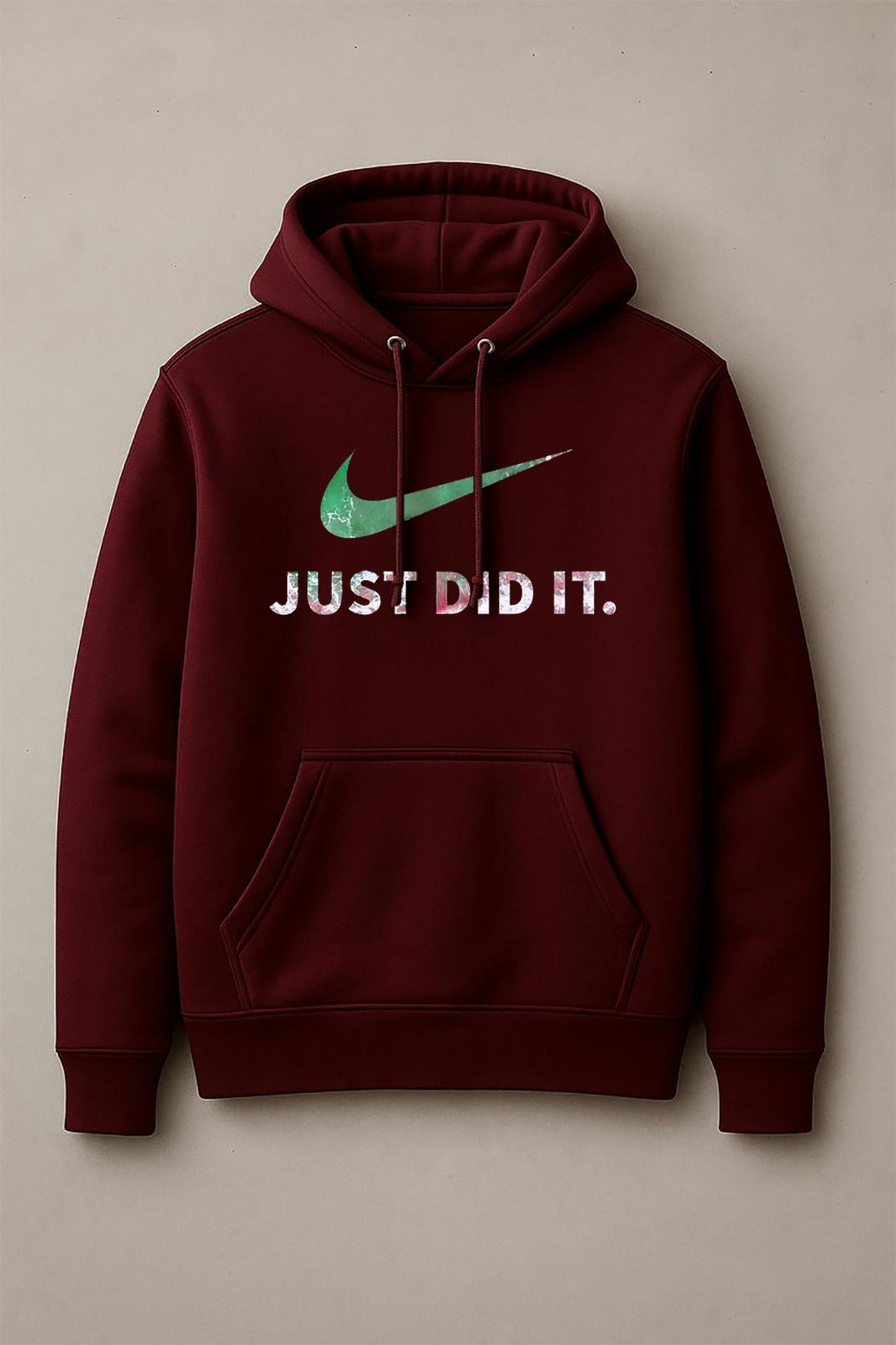 JUST DID IT Regular Printed Hoodie